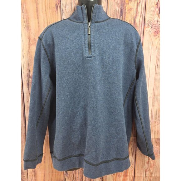 Tommy Bahama Mens Reversible 1/4 Zip Pullover Sweater XL - Picture 4 of 10